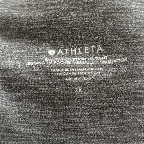 Athleta Salutation Stash High Rise 7/8 Legging Sz 2X Heather Gray Hip Pockets - Image 9