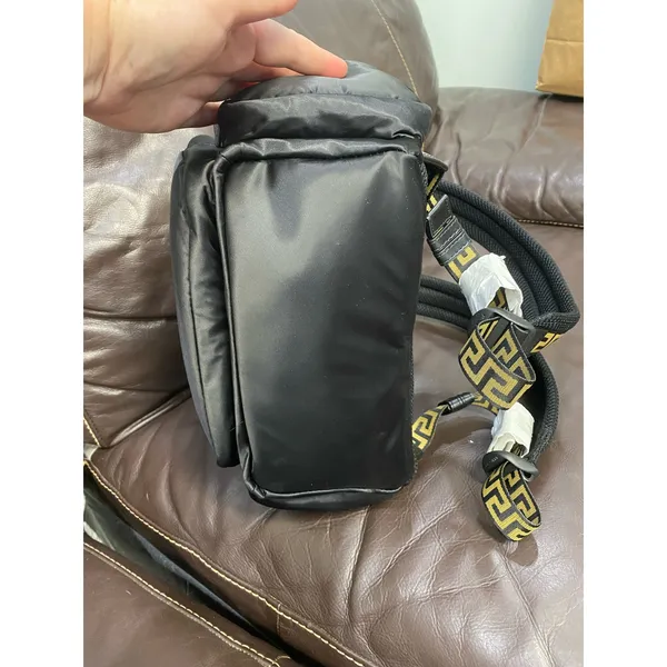 Versace Greca nylon & leather backpack NEW (VS1) - Image 10