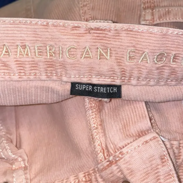 American‎ Eagle Pink Corduroy Mom Jeans High Rise Size 10 Vintage Style - Image 3