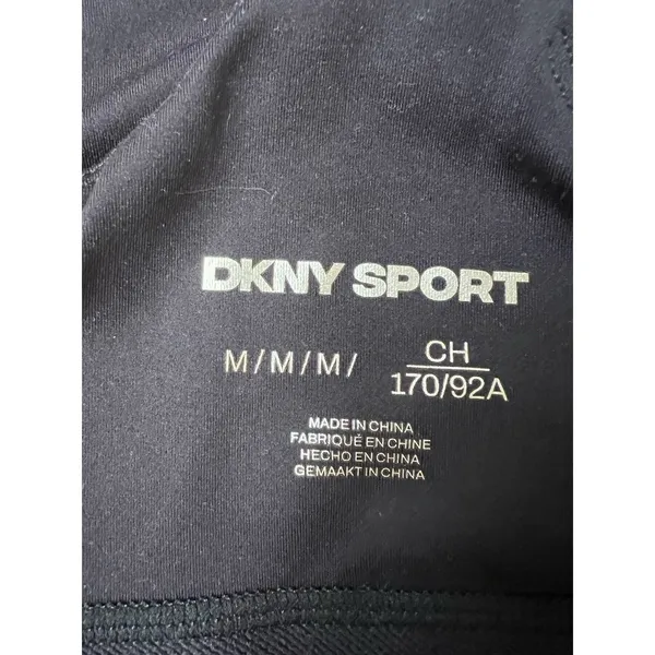 DKNY Sport Athletic Dress Black Racerback Sports Tennis Size Medium Built In Bra - Image 7
