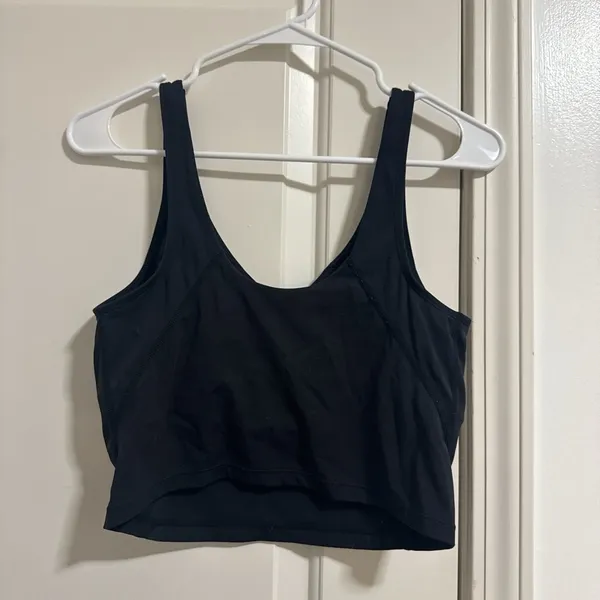 Athletic Black Tank Top for Women - Image 2