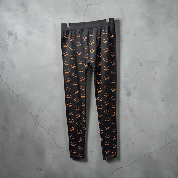 Women's Halloween Pumpkin Print Leggings Size S/M - Image 2