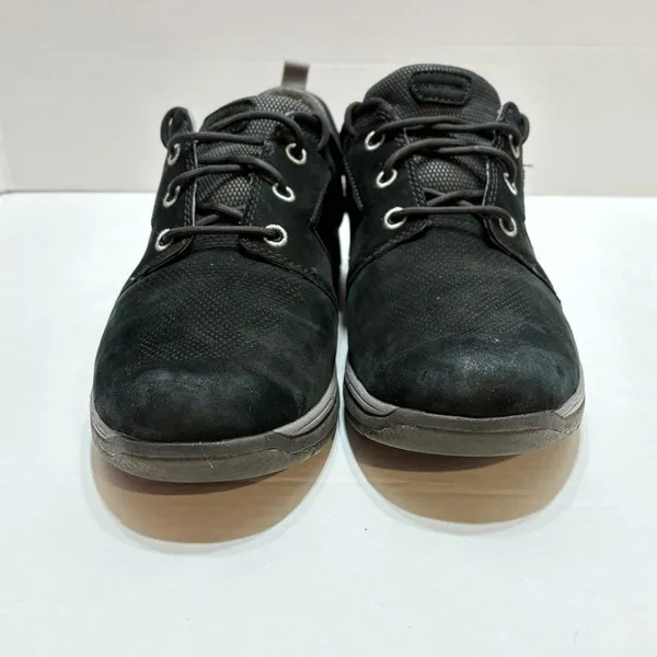 Aravon Shoes Womens 10D Pyper Plain Toe Sneakers Black Leather Lace Up Comfort - Image 6