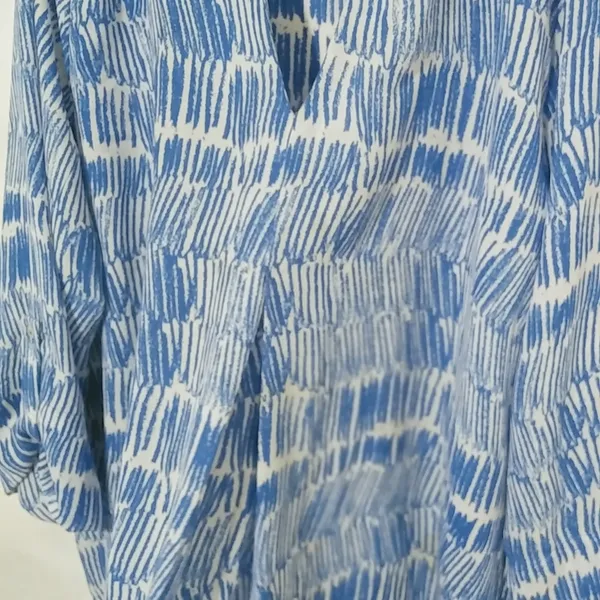 Atilla Femme 3X Blue White Tunic Top - Image 3