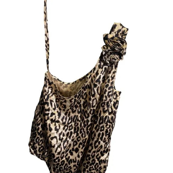 Plenty By Tracy Reese Leopard‎ Print One-Shoulder Top Size 4 - Image 2