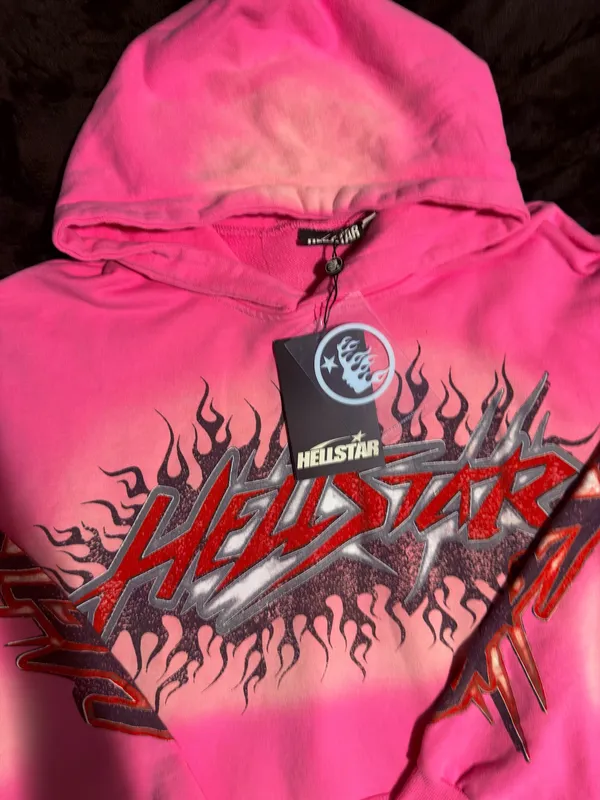 Pink Hellstar Brainwashed without brain hoodie Size M - Image 5