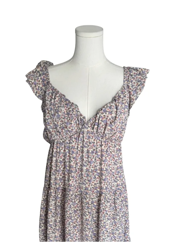 English Factory - NWT Floral Ruffle Sleeve Maxi Dress Cottagecore Sz S - Image 4