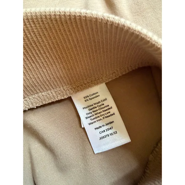 Haven Well Within Taupe Wide Leg Lounge Pants Small Cotton Travel Quiet Luxury - Image 9