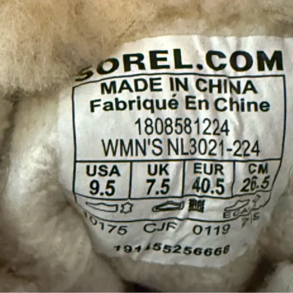 Sorel Joan of Arctic Boots Women's 9.5 Nubuck Shearling Hidden Wedge‎ Booties - Image 11