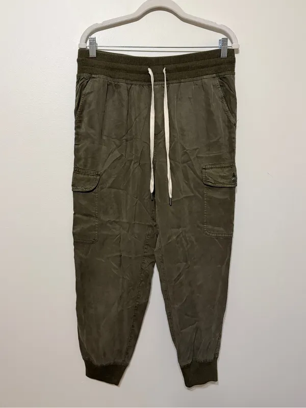 Aerie Cargo Joggers Size Medium Green Pants Women’s Comfy Casual - Image 2