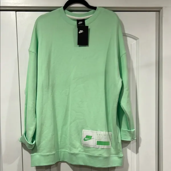 Nike Green‎ Fleece Sweatshirt Oversized Comfort XS - Image 2