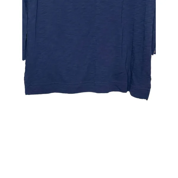 Lilly Pulitzer Women Top Front Button 3/4 Sleeve Notched V Neck Blue Size‎ Small - Image 6