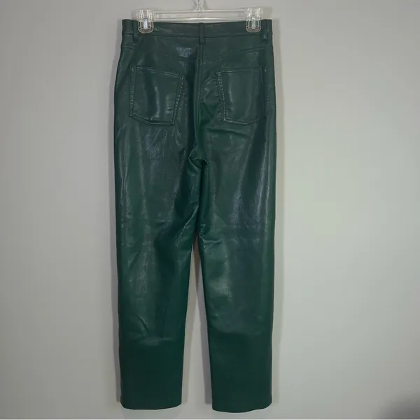 Aritzia Wilfred The Melina Faux Leather Pants in Aventurine Green Women's Size 6 - Image 2