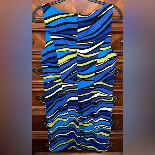 Vintage Premise Zebra Mod Neon Print Mini Dress 20” P2P - Image 2