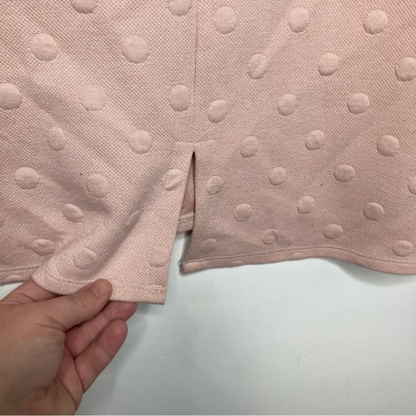 Anthropologie W5 blush textured dot top size medium‎ - Image 4