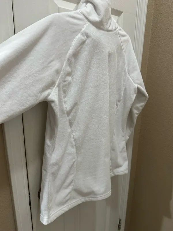 Obermeyer half-zip white fleece pullover size XL - Image 10
