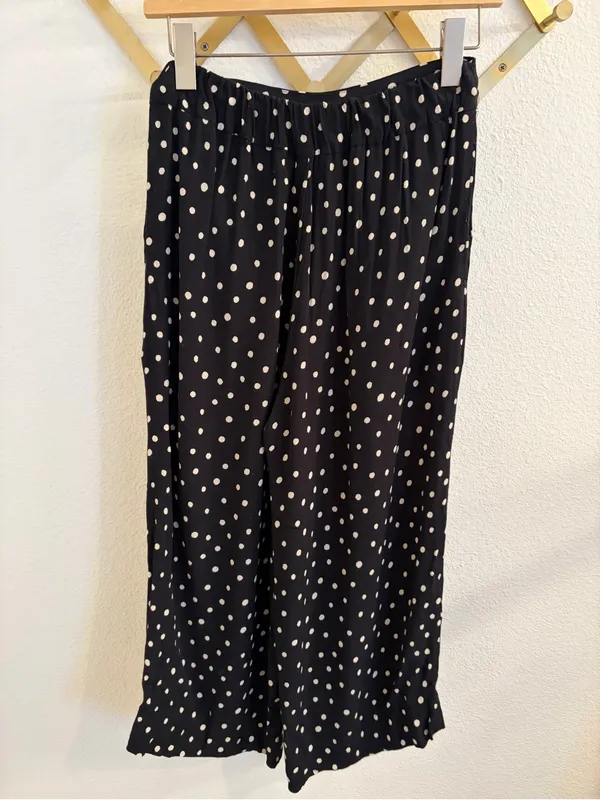 Madewell Hudson Black Polka Dot Cropped Ankle Pants XS - Image 7