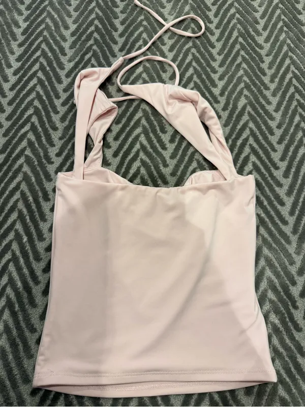 Garage Light Pink Ruched Front Tank - Image 4
