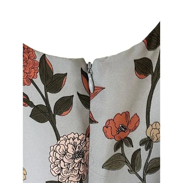 New Women’s Floral Lulu’s‎ Lined Shift Midi Dress greyish blue Size M - Image 5