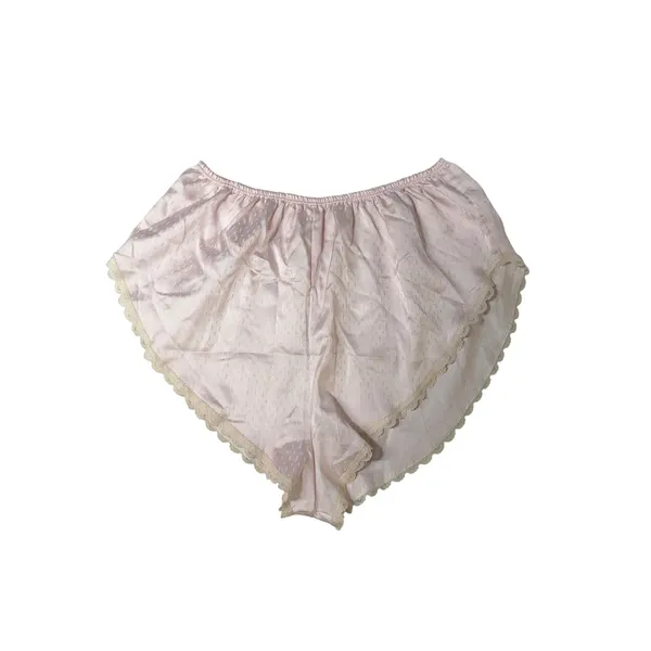 Paramount‎ Pink Satin Lace Cami Tap Shorts Pajama Set Vintage USA Small Coquette - Image 3