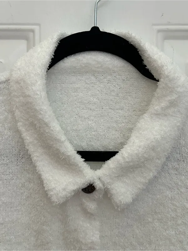 SheIn Cozy White Button-Up Shacket - Image 7