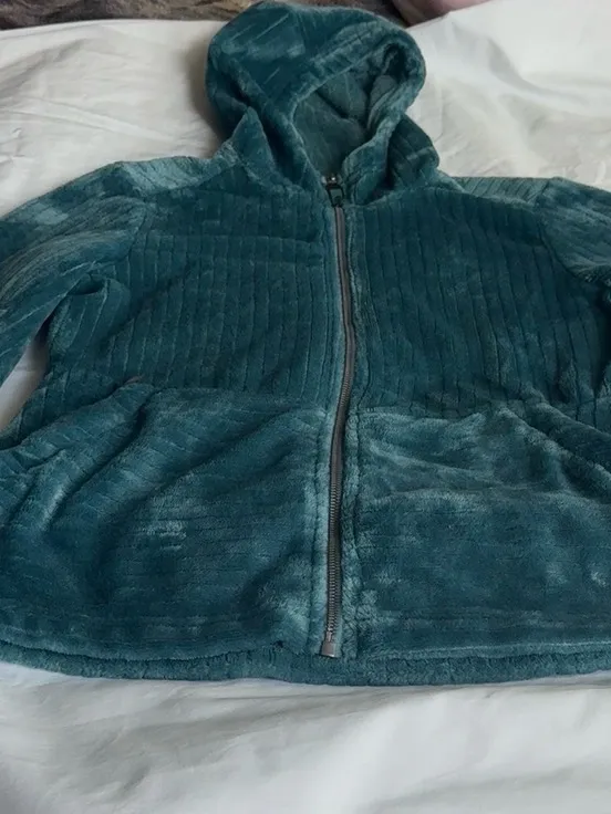 Free Country Plush Hooded Jacket in Teal - Image 11