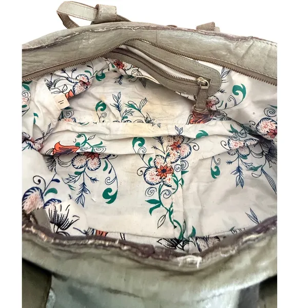 Schuler & Sons Philadelphia Anthropologie Sage Green Pebbled Leather Satchel Bag - Image 10