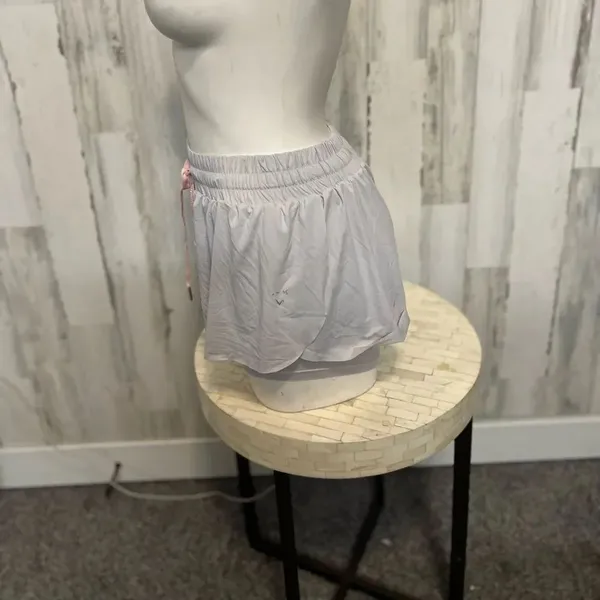 Gray Athletic Skort Women’s Small Elastic Waist Drawstring Active Tennis Shorts - Image 4
