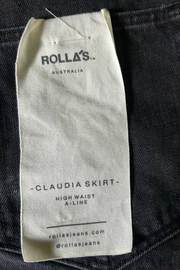 Rollas Black Jean Skirt - Image 2
