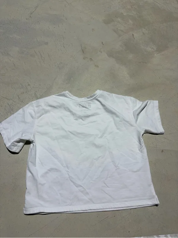 Bylt premium basics White Short-Sleeve essential cropped Crewneck Tee XS - Image 7