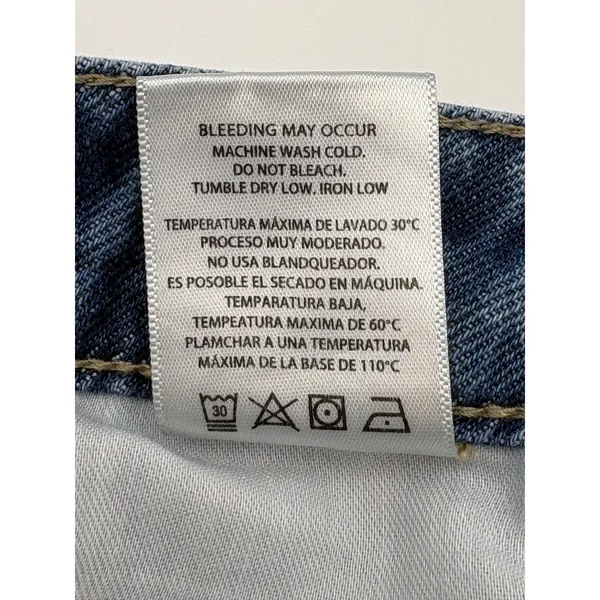 Hidden Jeans Happi Split Hem Straight‎ Leg Jeans 27 Distressed Cotton High Rise - Image 10