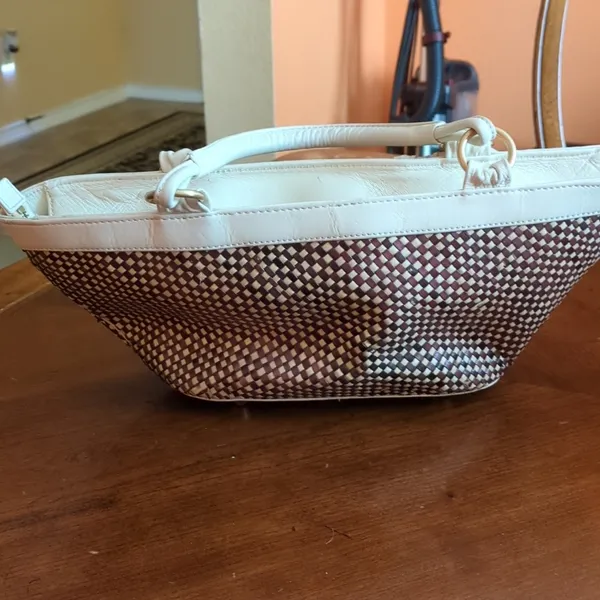Brown/Cream Inge purse Brown - Image 7