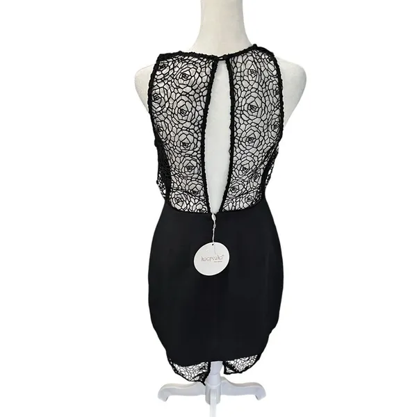 Keepsake The Label Reunion Black Lace Open Back High Low Mini Dress NWT M - Image 9