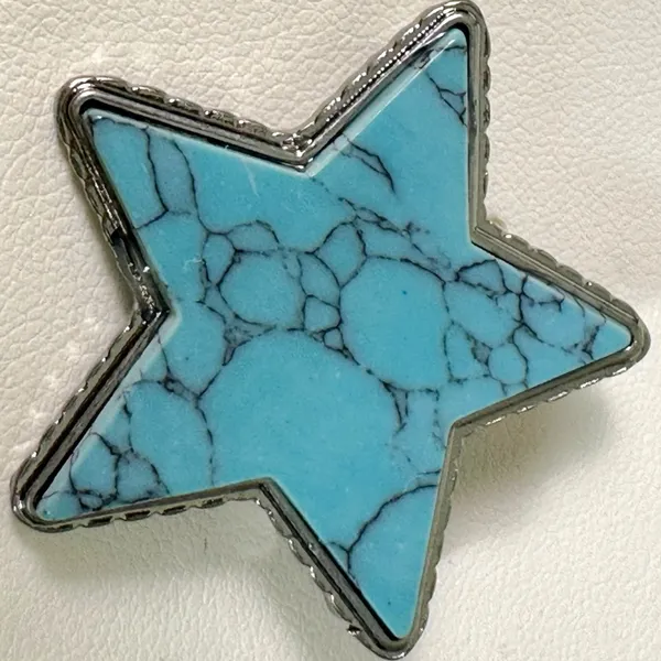 Free People Western Bohemian Star Turquoise High Roller Brooch Rodeo Cowgirl NWT - Image 6