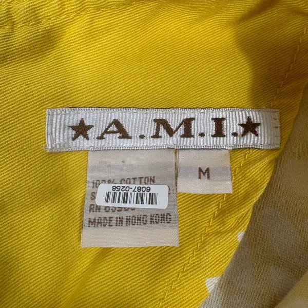 Vintage A.M.I. Cotton Shift Dress Yellow‎ Sunflower Floral Summer Size Medium - Image 6