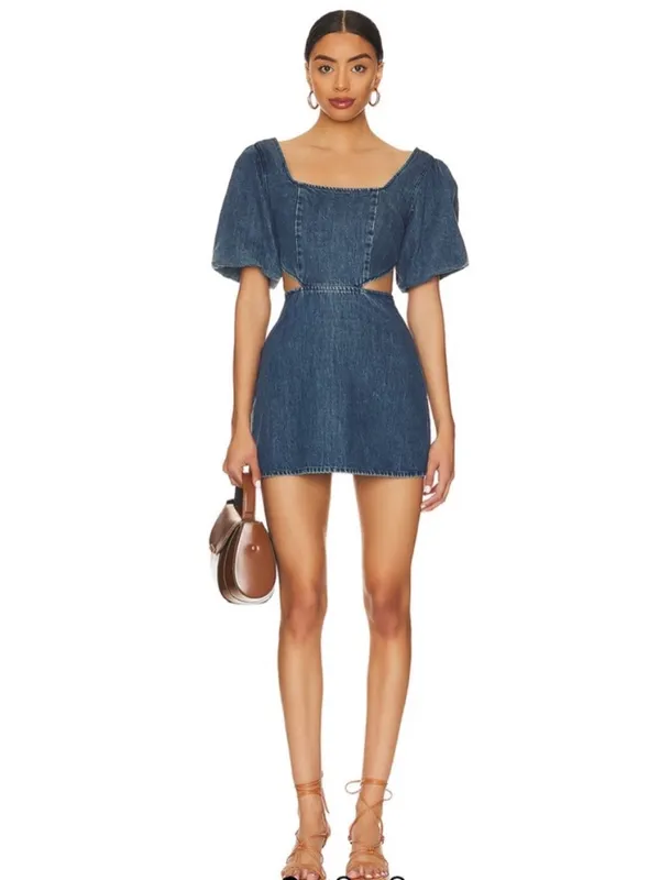 Show Me Your Mumu City Cut Out Denim Mini Dress Womens‎ Size XXL - Image 2