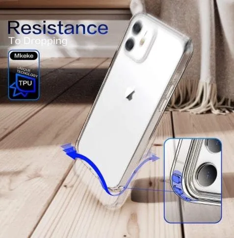 Mkeke Compatible with iPhone 12 Mini Case,Crystal Clear Case Compatible with iPhone 12 Mini 5.4 Inch - Image 6