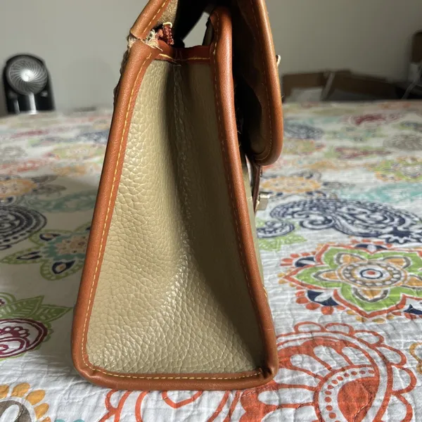 Dooney & Bourke Vintage Small AWL Satchel Taupe Brown - Image 3