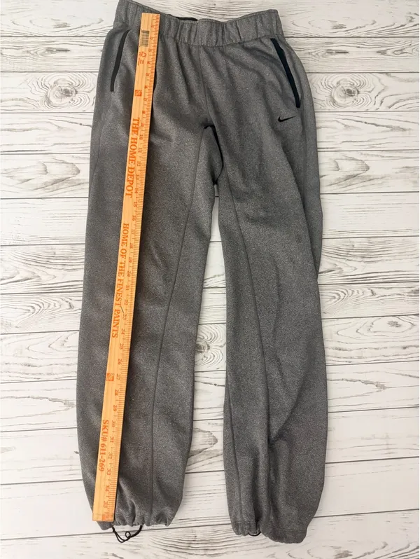 Nike Women’s XS Gray Dri-FIT Fleece Jogger Pants Toggle Hem Zip Pockets - Image 6