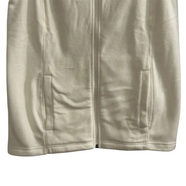 Lands' End Women's‎ Ivory Fleece Zip-Up Vest Size S Casual Fall Side Pockets - Image 4