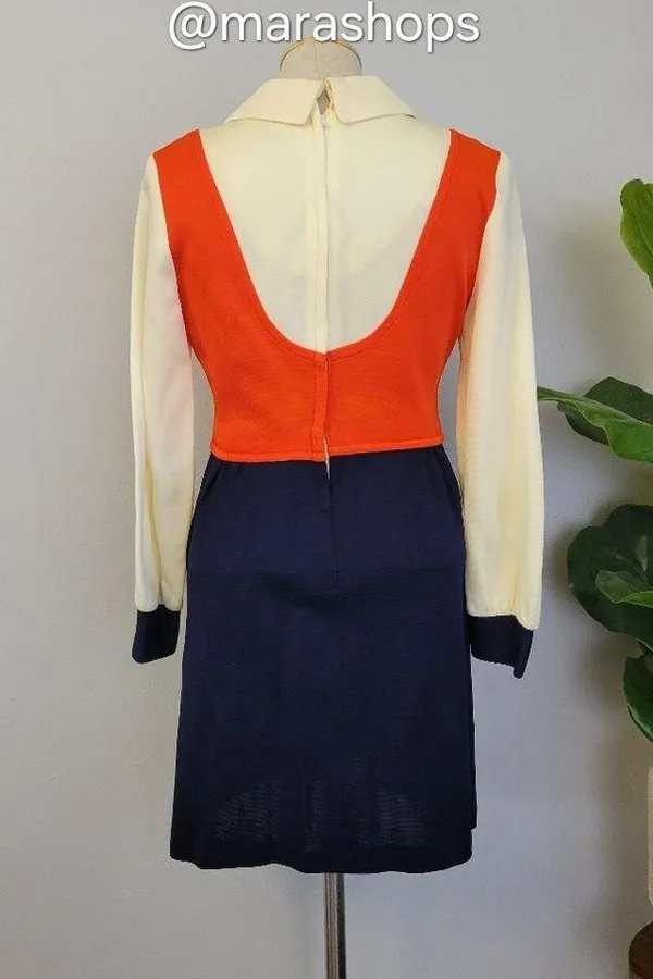 Vintage 1960's Mod Colorblock Dress - Image 3