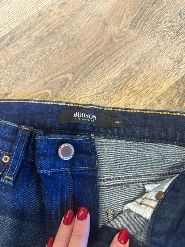 Hudson Dark Denim Shorts - Image 3