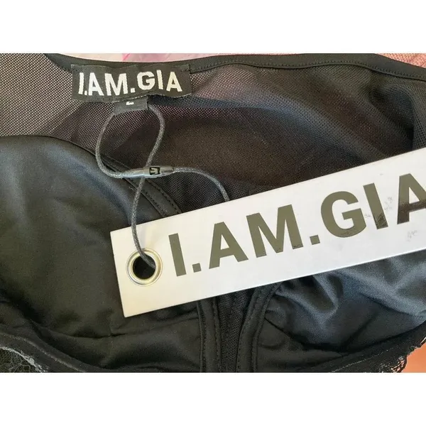 I.AM.GIA Demie Corset in Black Large New Womens Bustier Tank Top - Image 8