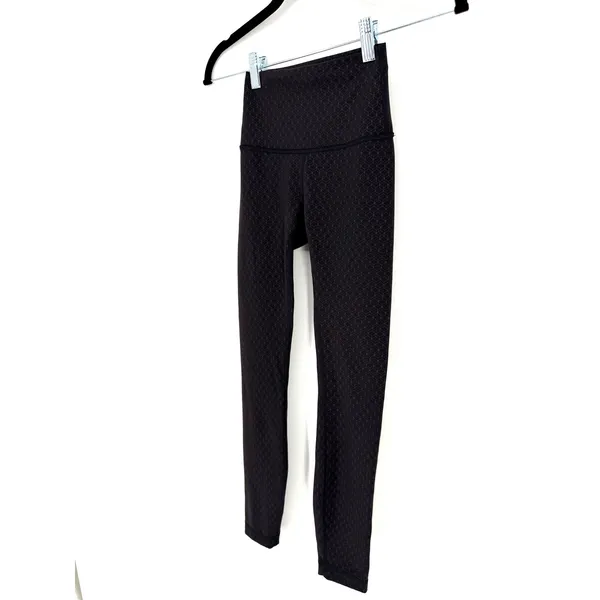 Lululemon Wunder Train High-Rise Tight 25" Size 0 Geo Tile Emboss Black - Image 7
