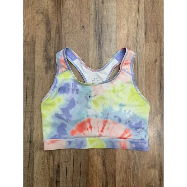 Nike Dri-Fit Tie Dye Sports Bra Women's Large Pastel Racerback‎ - Image 2