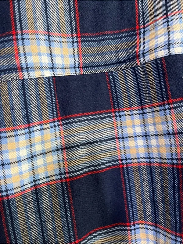Aerie Cropped Plaid Sherpa-Lined Jacket in Navy - Image 13
