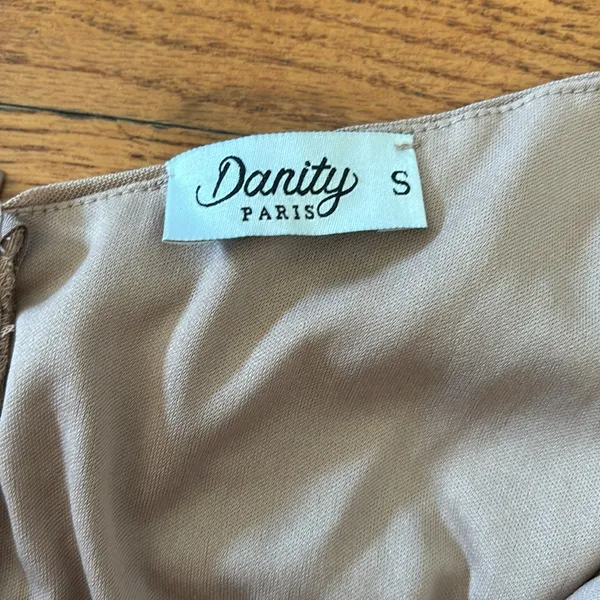 Dainty Paris rouched dress Brown - Image 2