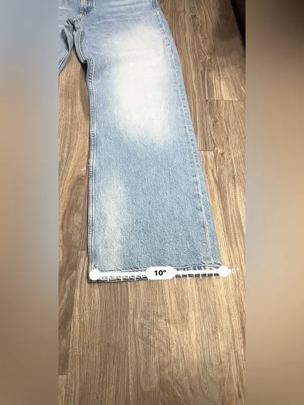 Zara Light Blue Straight Leg Jeans for Women - Image 10