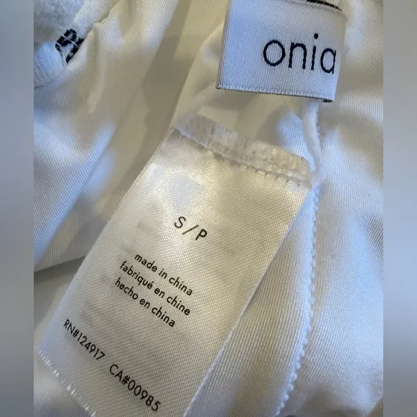 ONIA SWIM Valerie‎ One Piece Swimsuit In White size Small - Image 6