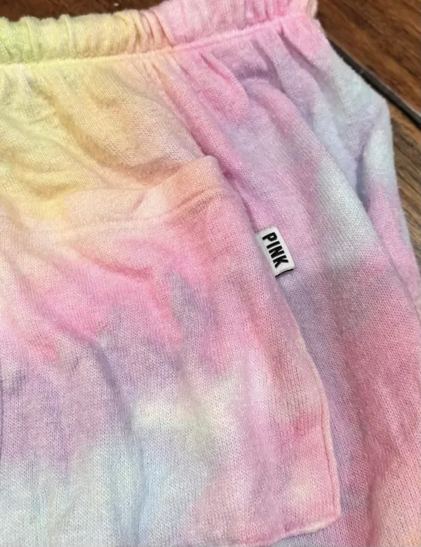 Victoria's Secret PINK Cozy Pastel Rainbow Tie-Dye Pajama Pants - Image 7